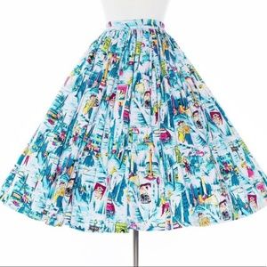Pinup Girl Clothing Jenny Skirt in Paris